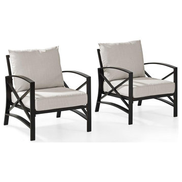Kaplan 2Pc Outdoor Chair Set Oatmeal/Oil Rubbed Bronze