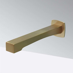 Bathselect Commercial Wall Mount Automatic Motion Sensor Faucet Brushed Gold - Showerheads And Body Sprays