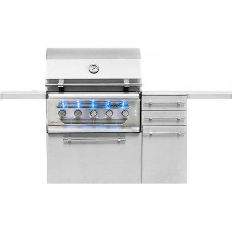 American Muscle Grill AMG36 36" Stainless Steel 5 Burner Freestanding Gas Grill