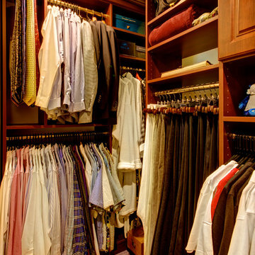 Gorgeous Custom Walk-In Closet in Shiraz Cherry Finish