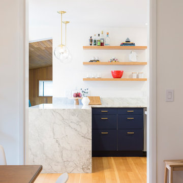 70s Kitchen & Living Room Goes Modern Geometric