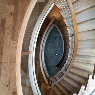 Curved Central Stringer Stair