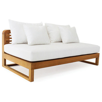 OASIQ HAMILTON Armless Sectional With Canvas Natural Cushions
