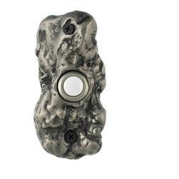 Hawk Hill Hardware - Burl Doorbell, Luxury Decorative Hardware, Vintage Pewter - Doorbells And Chimes