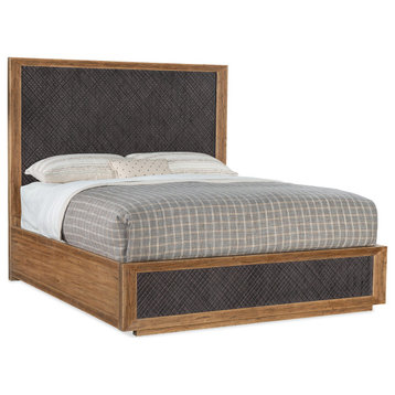 Hooker Furniture Big Sky Veneers and Resin Cal King Panel Bed in Brown