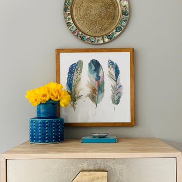 Mid-Century Modern Styled Bedside with Playful Details