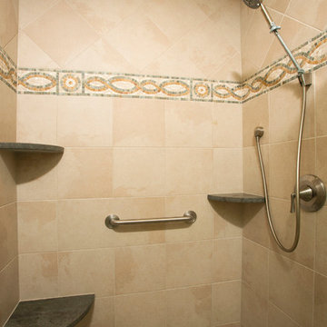 Tiled shower