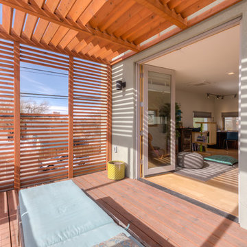 Private deck with downtown views