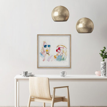 "Cool Hippies" Framed Painting Print