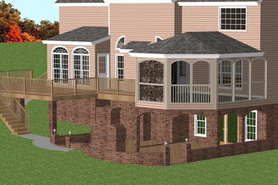 Screen Porch with Patio Rendering 1