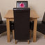 Oslo Oak Square Dining Table With 4 Montana Chairs, 90 cm, Brown Leather