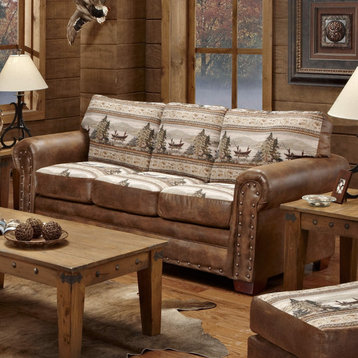 American Furniture Classics Model 8505-60 Alpine Lodge Sleeper Sofa