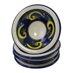 Le Souk Ceramique - Riya Stoneware Round Sauce Dishes, Set of 4 - Salad And Dessert Plates