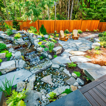 Backyard Nature Retreat with Stone