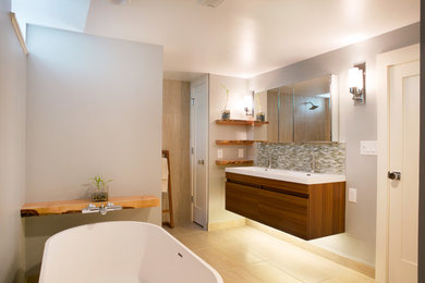 Inspiration for a contemporary bathroom remodel in Portland
