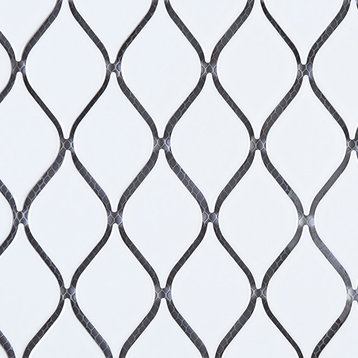 13.5"x10.88" Navi Mosaic Tile Sheet, White