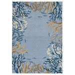 KAS - KAS Sonesta 2020 Steel Blue Lagoon Area Rug, 8'x10' - Join us in the fun as you coast through our Sonesta Collection. Hand-hooked in China of 100% polyester, these rugs will add pizzazz to any room throughout your home. Some are fun, some are flirty?whichever design you pick, you're sure to bring style to your floors!