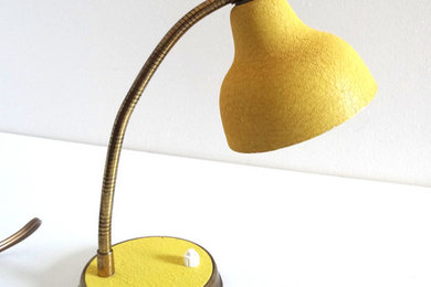 Lampe d'appoint années 50 jaune citron