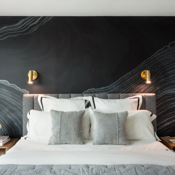 Modern Black and White Bachelor's Home