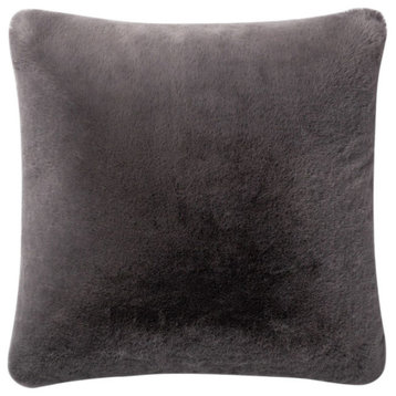 Loloi Decorative Throw Pillow Cover With Poly, Charcoal, 22"x22"