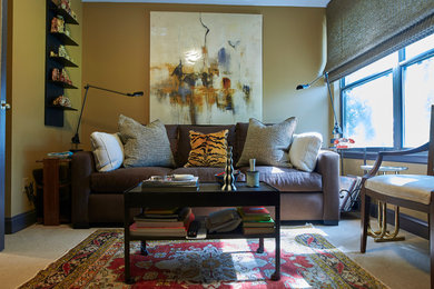 Transitional family room photo in Kansas City