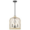 Nassau 3 Light Pendant With Hammered Clear Glass Shade