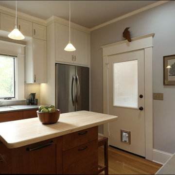 Cherry and White Custom Kitchen Remodel Council Crest Portland