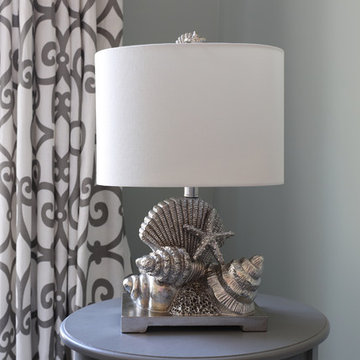 Cordelia Silver Leaf Seashell Table Lamp