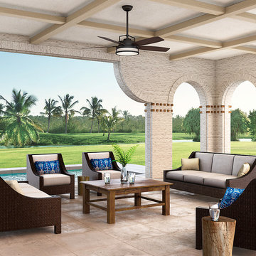 Casablanca Caneel Bay 56" Maiden Bronze Damp Ceiling Fan