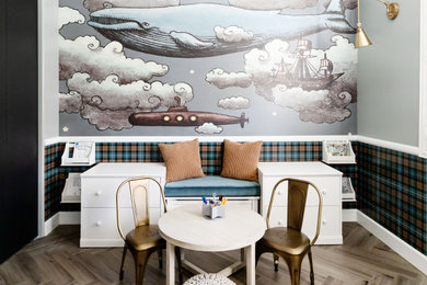 Inspiration for a mid-sized transitional boy kids' room remodel in Las Vegas