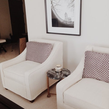 Urban Chicago Living Room with Slipcovered Furniture