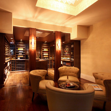 Traditional Walnut Wine Cellars by Papro Consulting