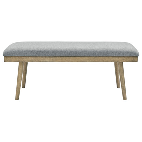 Vida Gray Polyester Dining Bench