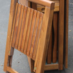 Vintage Teak Foldable Table and 4 Folding Chairs - Products