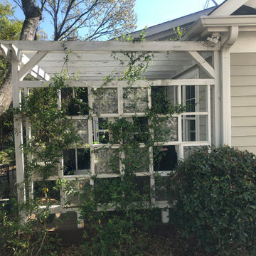 Before Privacy Wall - Pergola Makeover