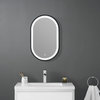 OVE Decors Amani 20"x32" Oval LED Mirror in Black