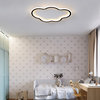 LED Ceiling Light in the Shape of Cloud For Bedroom, Kids Room, Black, Dia19.7xh2.0", Cool Light