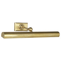 18" Cabinet Maker's Picture Light, Hand-Rubbed Antique Brass