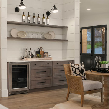 Home Bar With Built-In Shelves