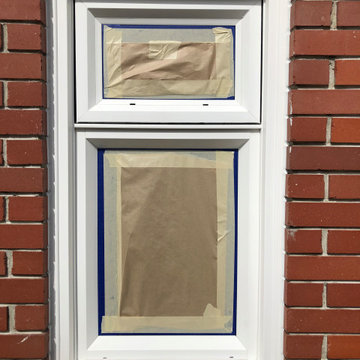Vinyl Window Spray Painting - Before Photo