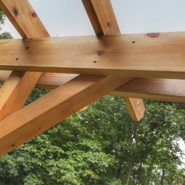 Log Cabin Deck with Pergola