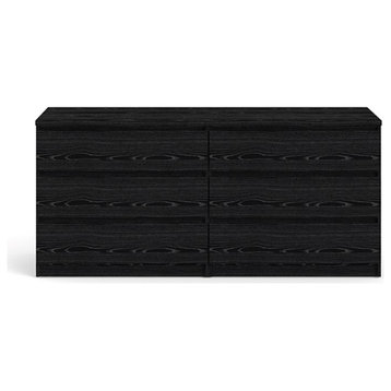 Tvilum Scottsdale 6 Drawer Double Dresser in Black Woodgrain