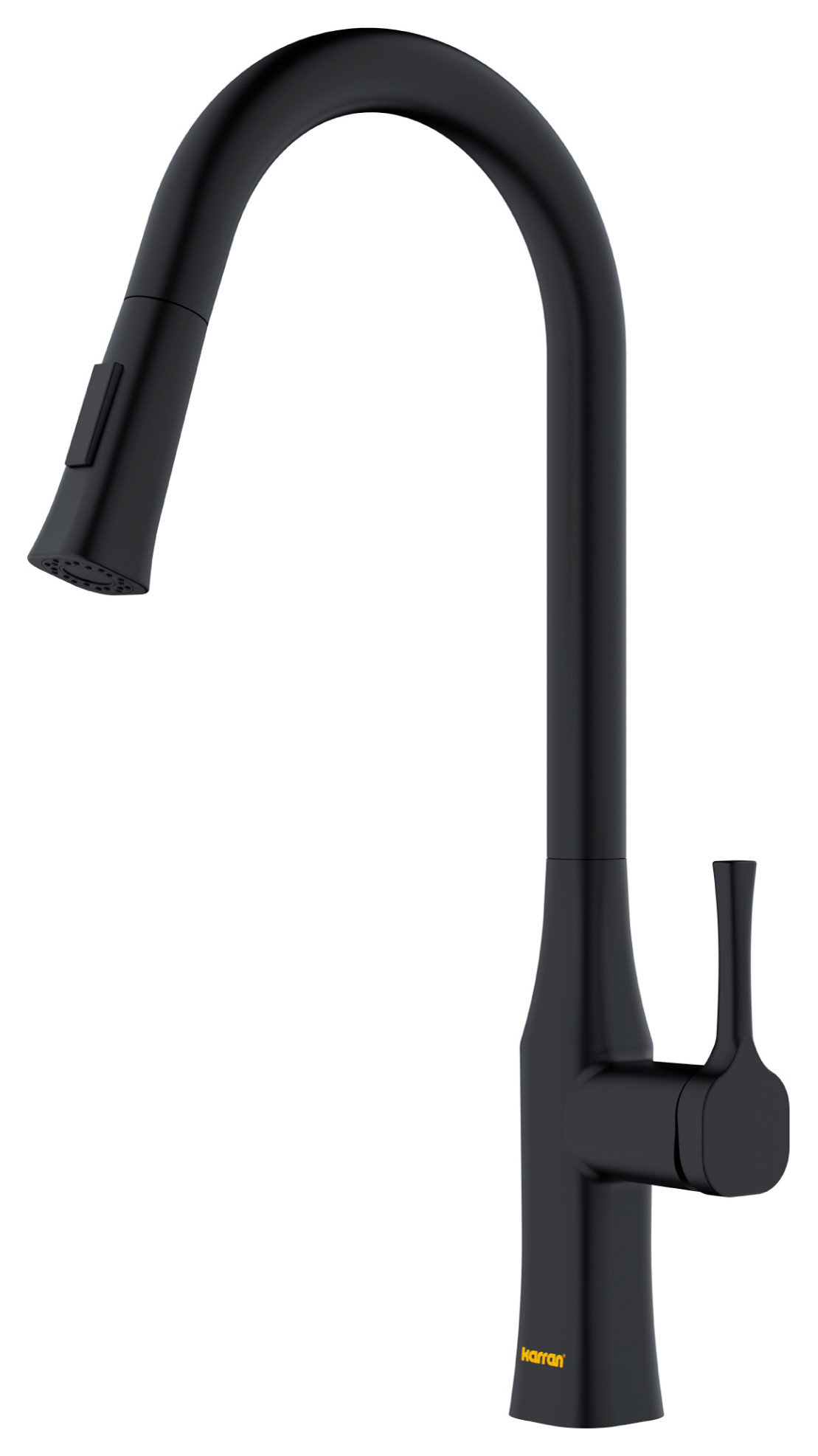 Karran KKF140 1-Handle Pull-Down Sprayer Kitchen Faucet, Matte Black