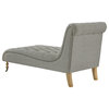 Rustic Manor Umar Chair, Button Tufted, Linen, Gray