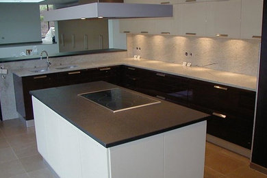 This is an example of a contemporary kitchen in Marseille.