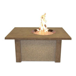 San Juan Fire Pit with Round Burner-Mocha - Fire Pits