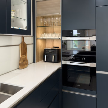 Refreshed and Refined - Deep Blue German Kitchen