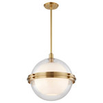 Hudson Valley Lighting - Northport 1 Light Pendant, Aged Brass Finish, Clear Glass - Features: