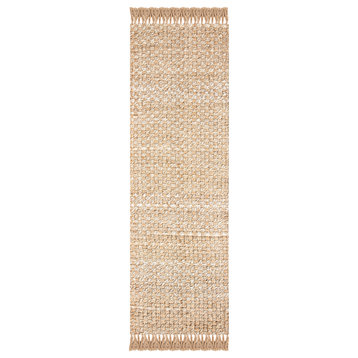 Safavieh Vintage Leather Collection NF868B Rug, Natural/Grey, 2'6" X 8'