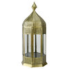 Serene Spaces Living Octagonal Gold Metal Lantern, 21.5" Tall